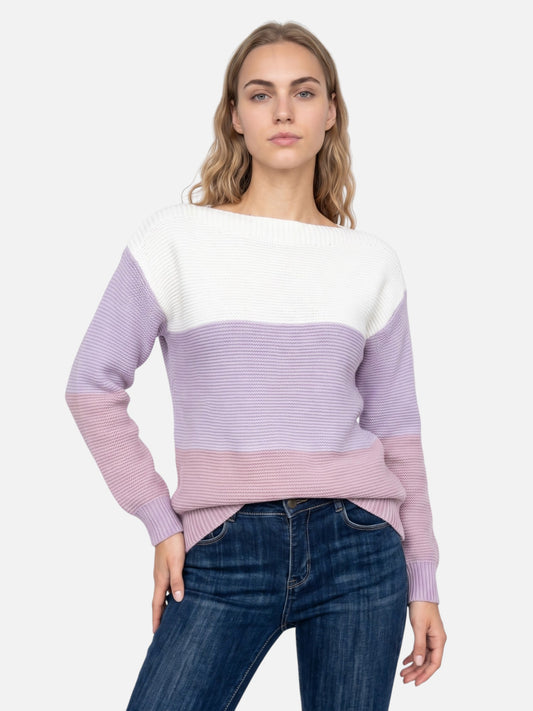 Montviro | Women’s Colour-Blocked Drop-Shoulder Knit Sweater