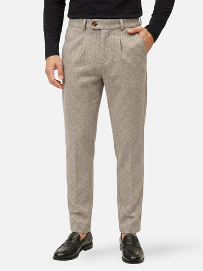 Montviro | Men’s Herringbone Trousers – Timeless Tailored Elegance
