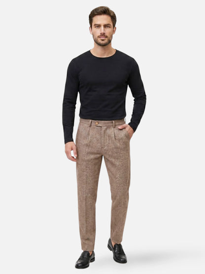 Montviro | Men’s Herringbone Trousers – Timeless Tailored Elegance
