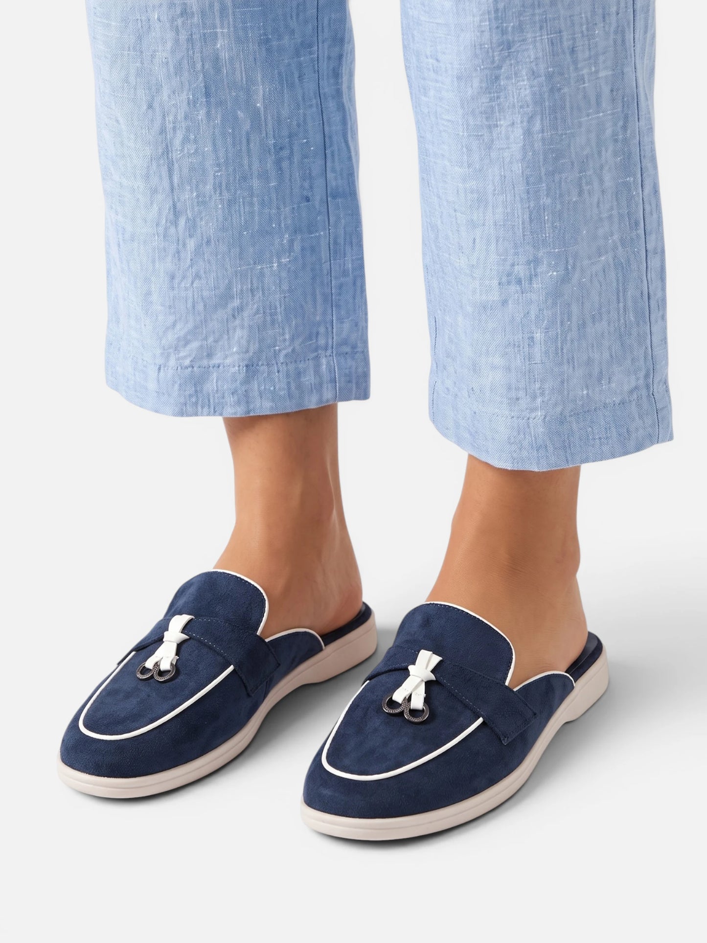 Montviro | Women’s Backless Tassel Mule Loafers – Refined Casual Style