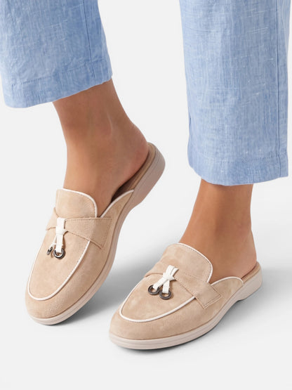 Montviro | Women’s Backless Tassel Mule Loafers – Refined Casual Style