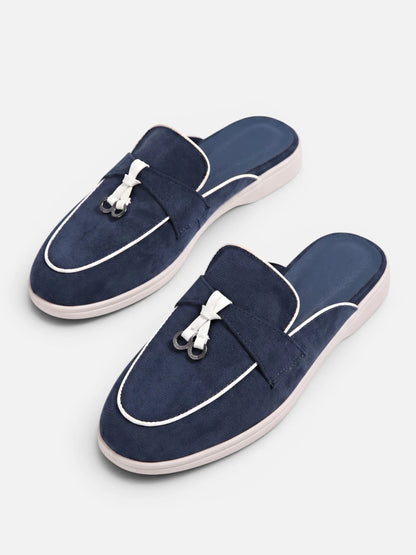 Montviro | Women’s Backless Tassel Mule Loafers – Refined Casual Style