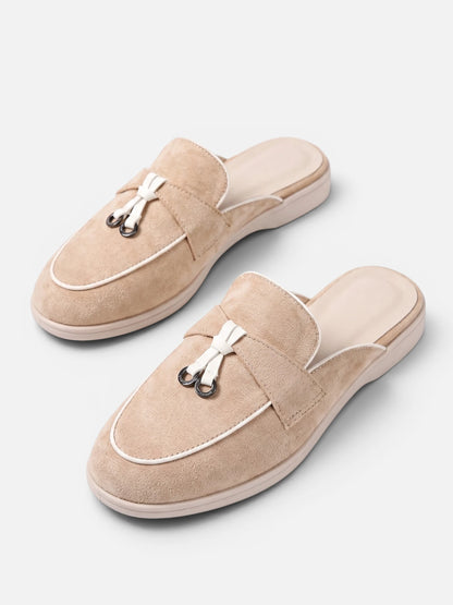 Montviro | Women’s Backless Tassel Mule Loafers – Refined Casual Style
