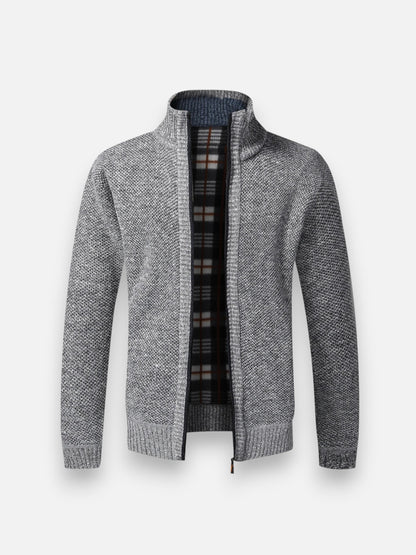 Montviro | Men's Fleece-Lined Zip Cardigan – Winter Comfort