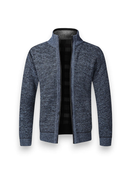 Montviro | Men's Fleece-Lined Zip Cardigan – Winter Comfort