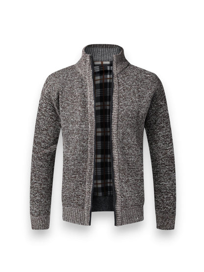 Montviro | Men's Fleece-Lined Zip Cardigan – Winter Comfort