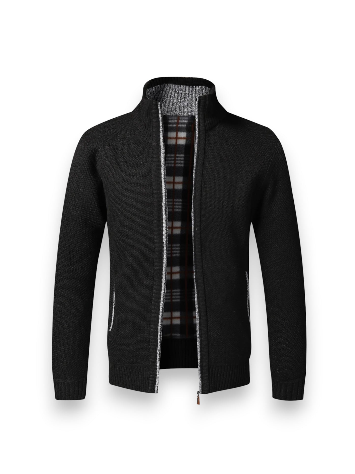 Montviro | Men's Fleece-Lined Zip Cardigan – Winter Comfort