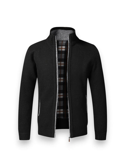 Montviro | Men's Fleece-Lined Zip Cardigan – Winter Comfort