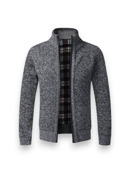 Montviro | Men's Fleece-Lined Zip Cardigan – Winter Comfort