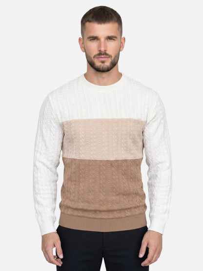 Montviro | Men's Textured Jacquard Knitted Jumper – Autumn Style