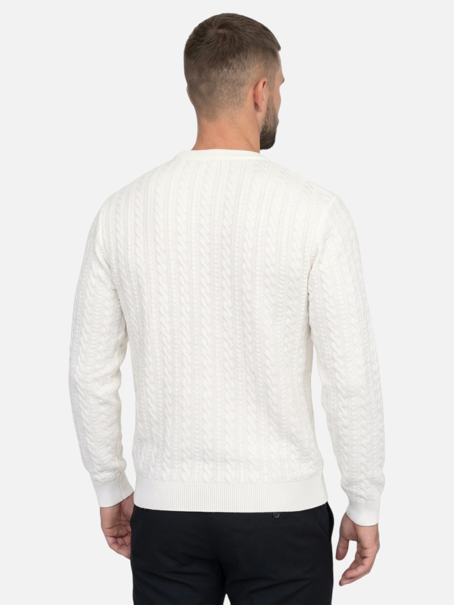 Montviro | Men's Textured Jacquard Knitted Jumper – Autumn Style