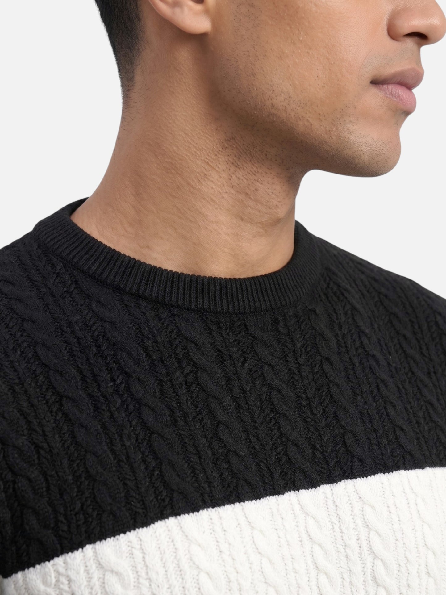 Montviro | Men's Textured Jacquard Knitted Jumper – Autumn Style