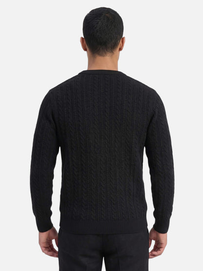 Montviro | Men's Textured Jacquard Knitted Jumper – Autumn Style