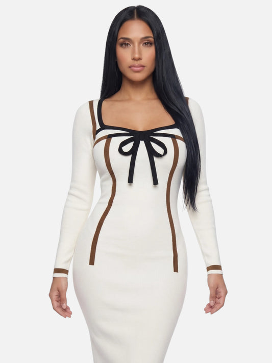 Montviro | Women’s Striped Knit Dress – Refined Contemporary Style