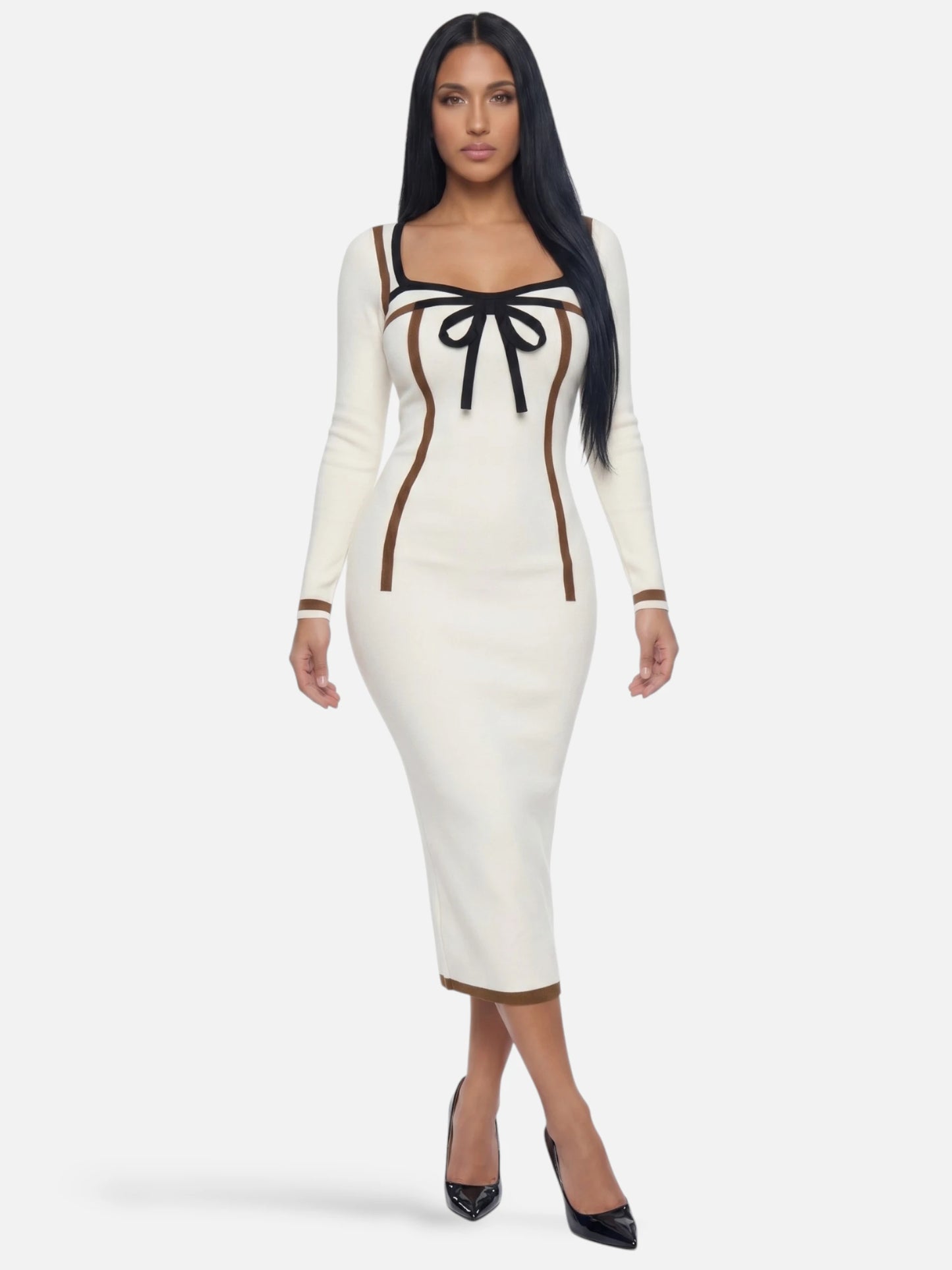 Montviro | Women’s Striped Knit Dress – Refined Contemporary Style