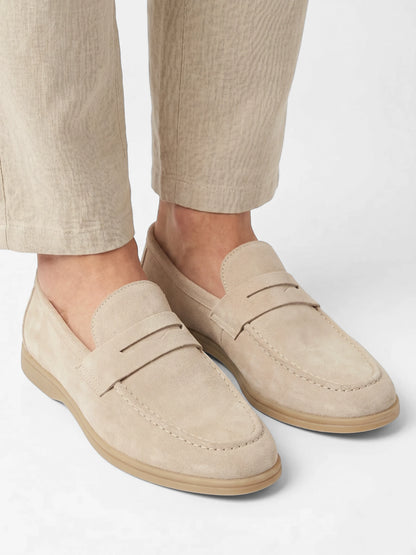 Montviro | Men’s Classic Slip-On Loafers – Suede Look Elegance