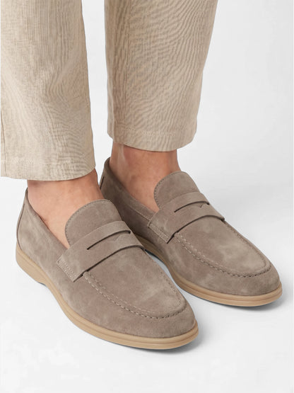 Montviro | Men’s Classic Slip-On Loafers – Suede Look Elegance
