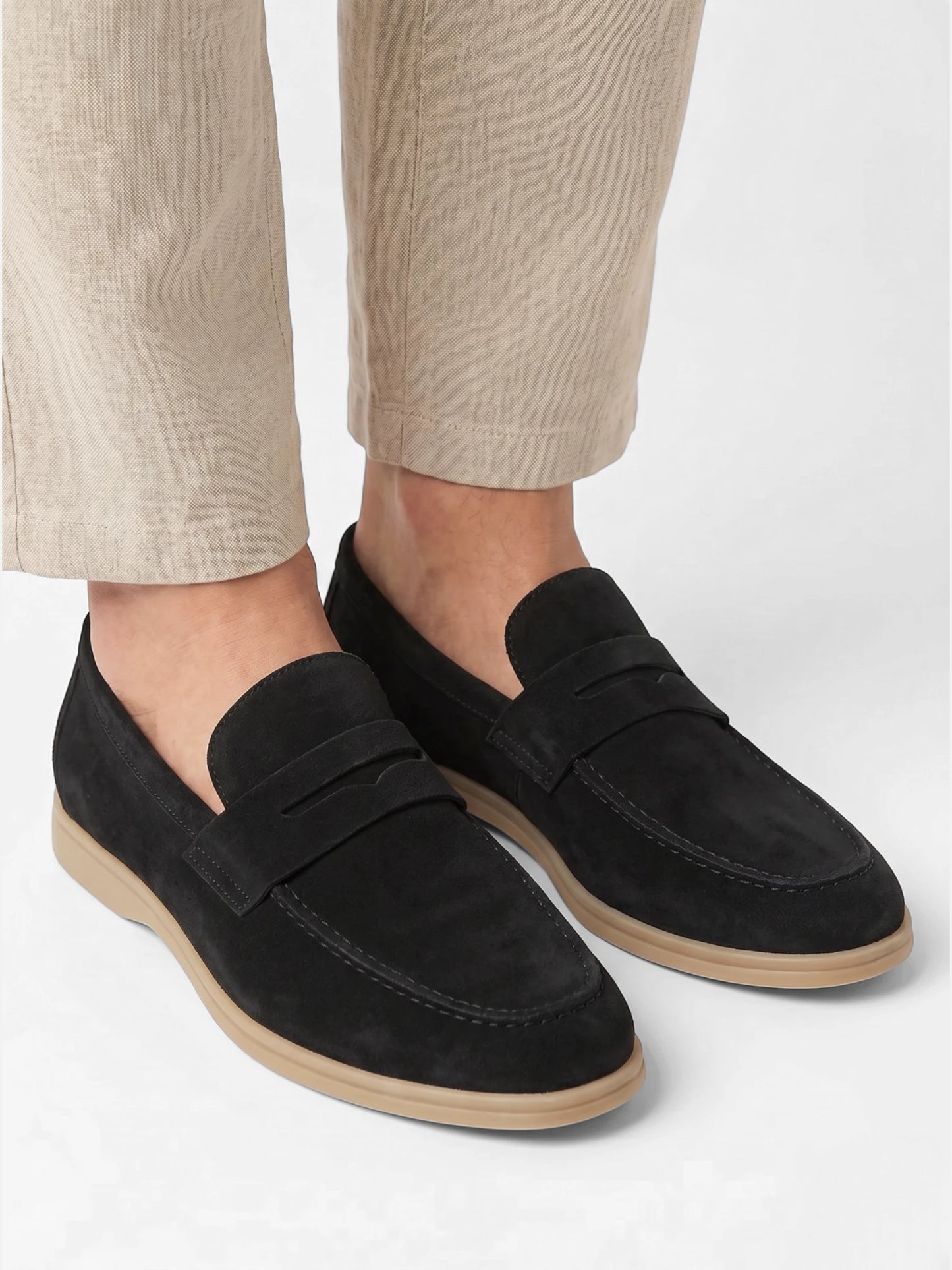 Montviro | Men’s Classic Slip-On Loafers – Suede Look Elegance