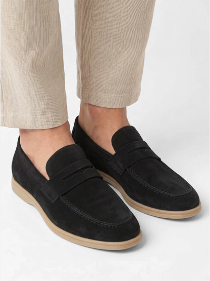Montviro | Men’s Classic Slip-On Loafers – Suede Look Elegance