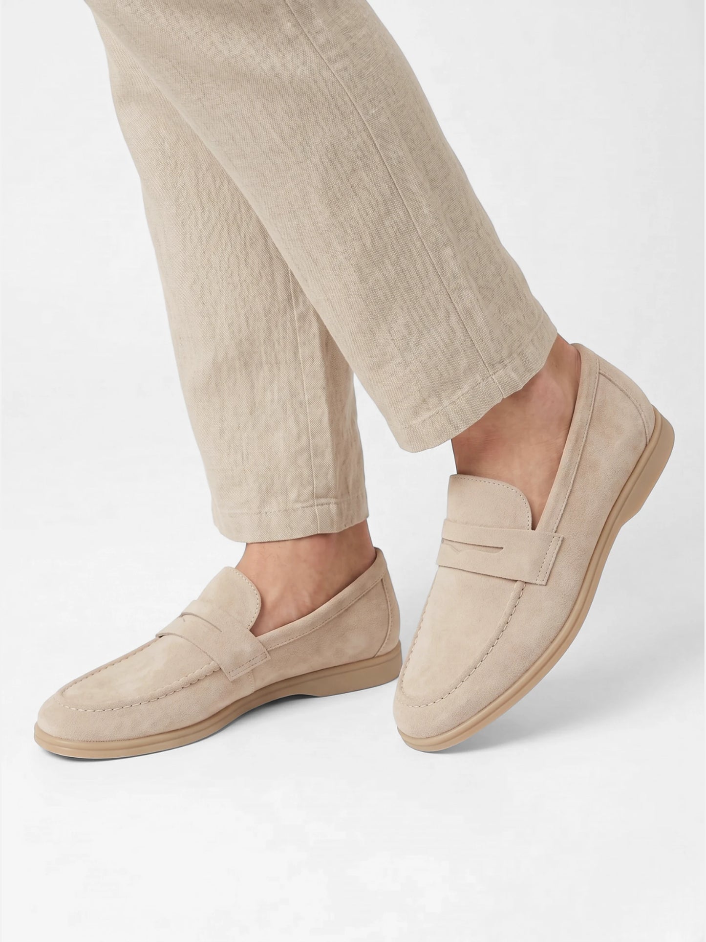 Montviro | Men’s Classic Slip-On Loafers – Suede Look Elegance