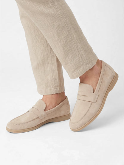 Montviro | Men’s Classic Slip-On Loafers – Suede Look Elegance
