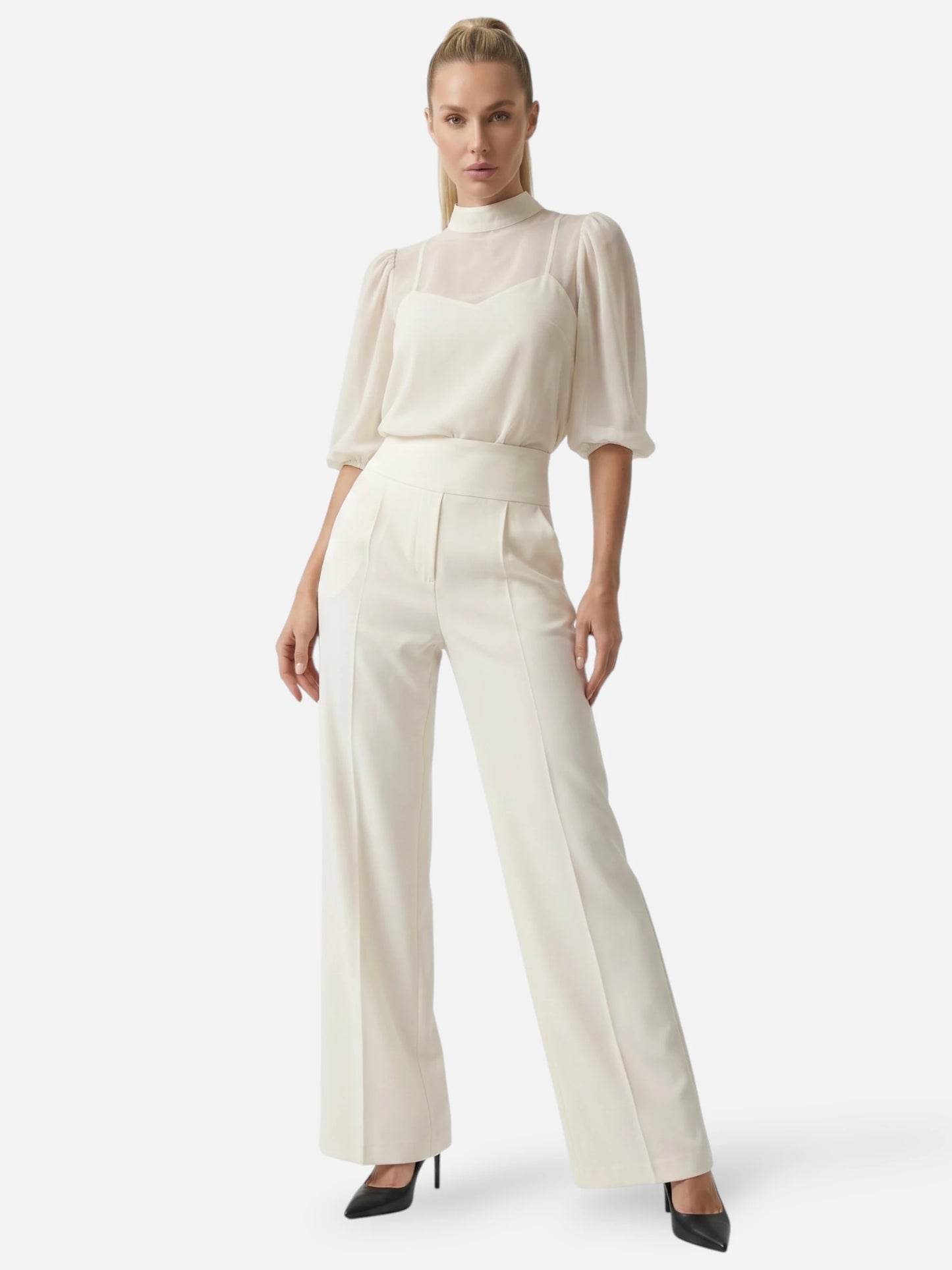 Montviro | Women’s Three-Piece Set – Chiffon Elegance