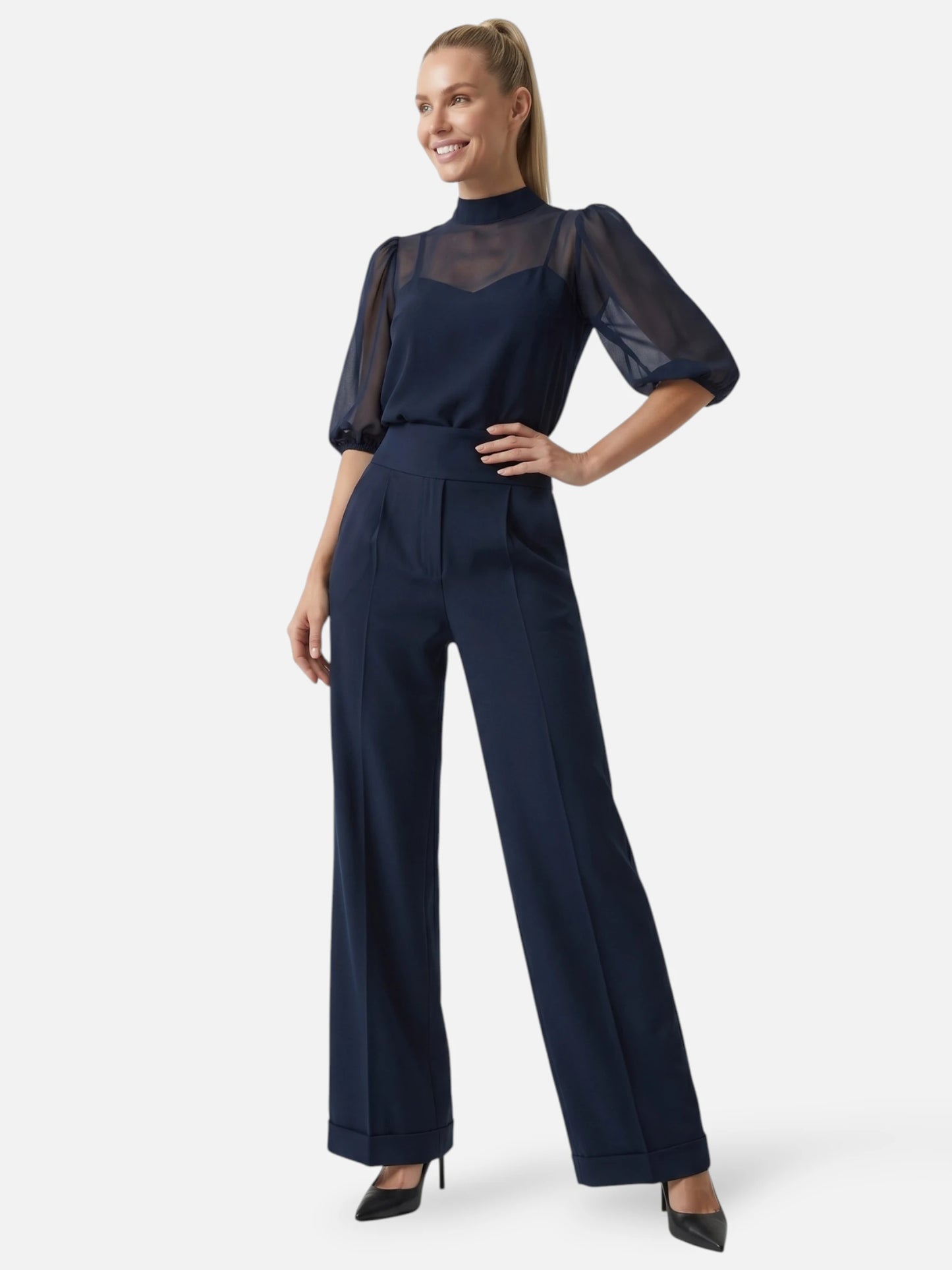 Montviro | Women’s Three-Piece Set – Chiffon Elegance