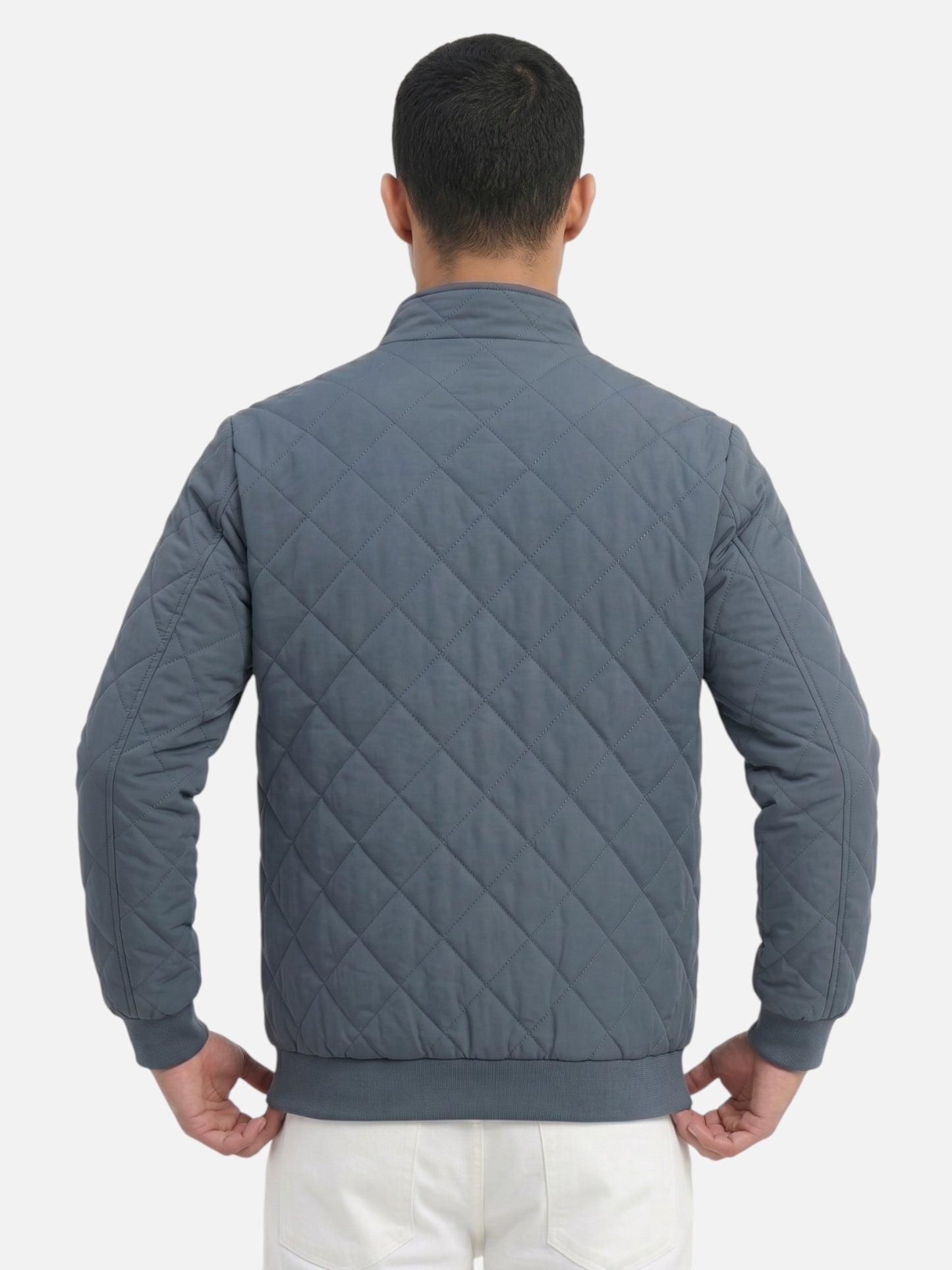 Montviro | Men's Diamond-Pattern Fleece-Lined Bomber Jacket