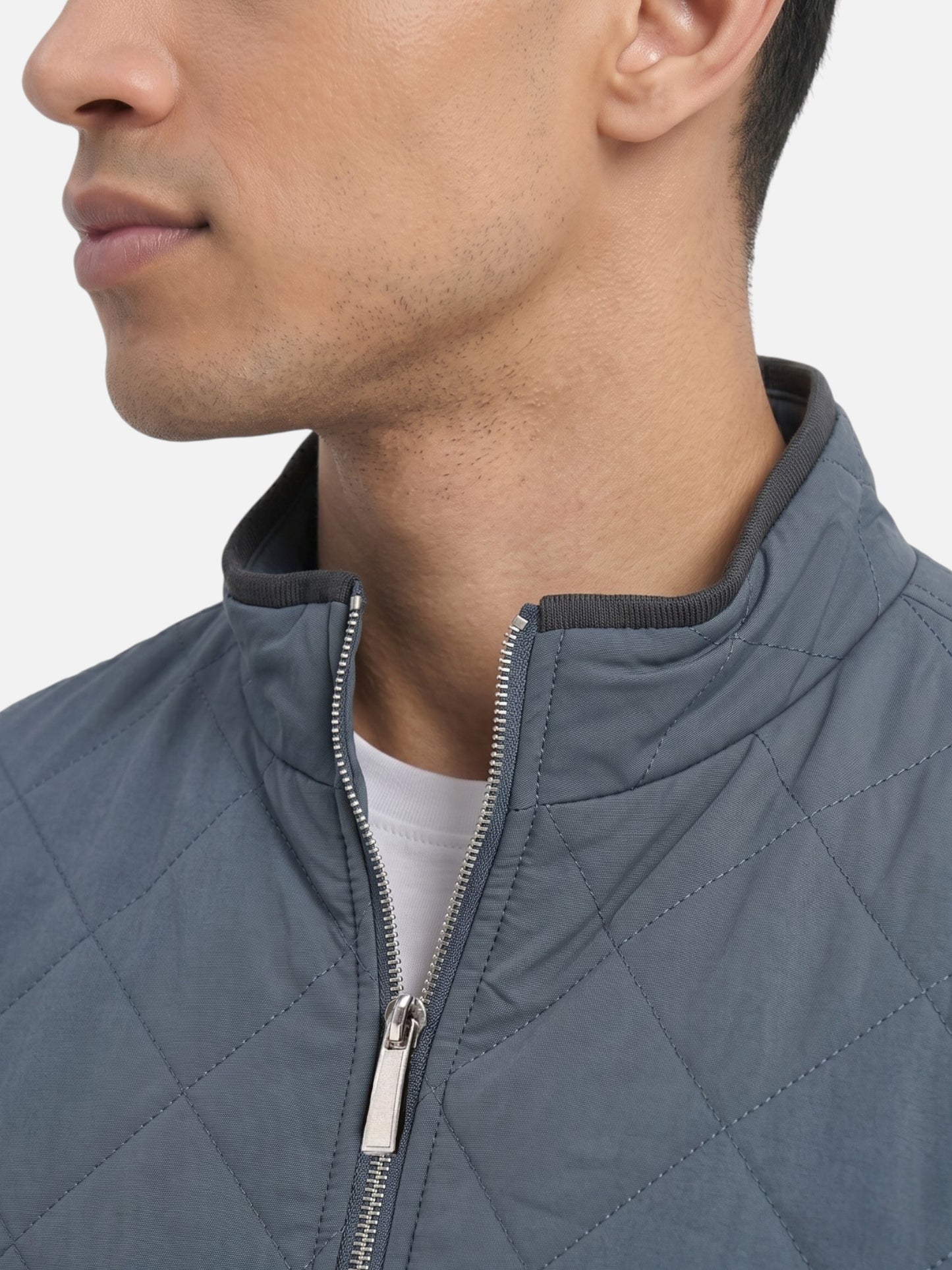 Montviro | Men's Diamond-Pattern Fleece-Lined Bomber Jacket