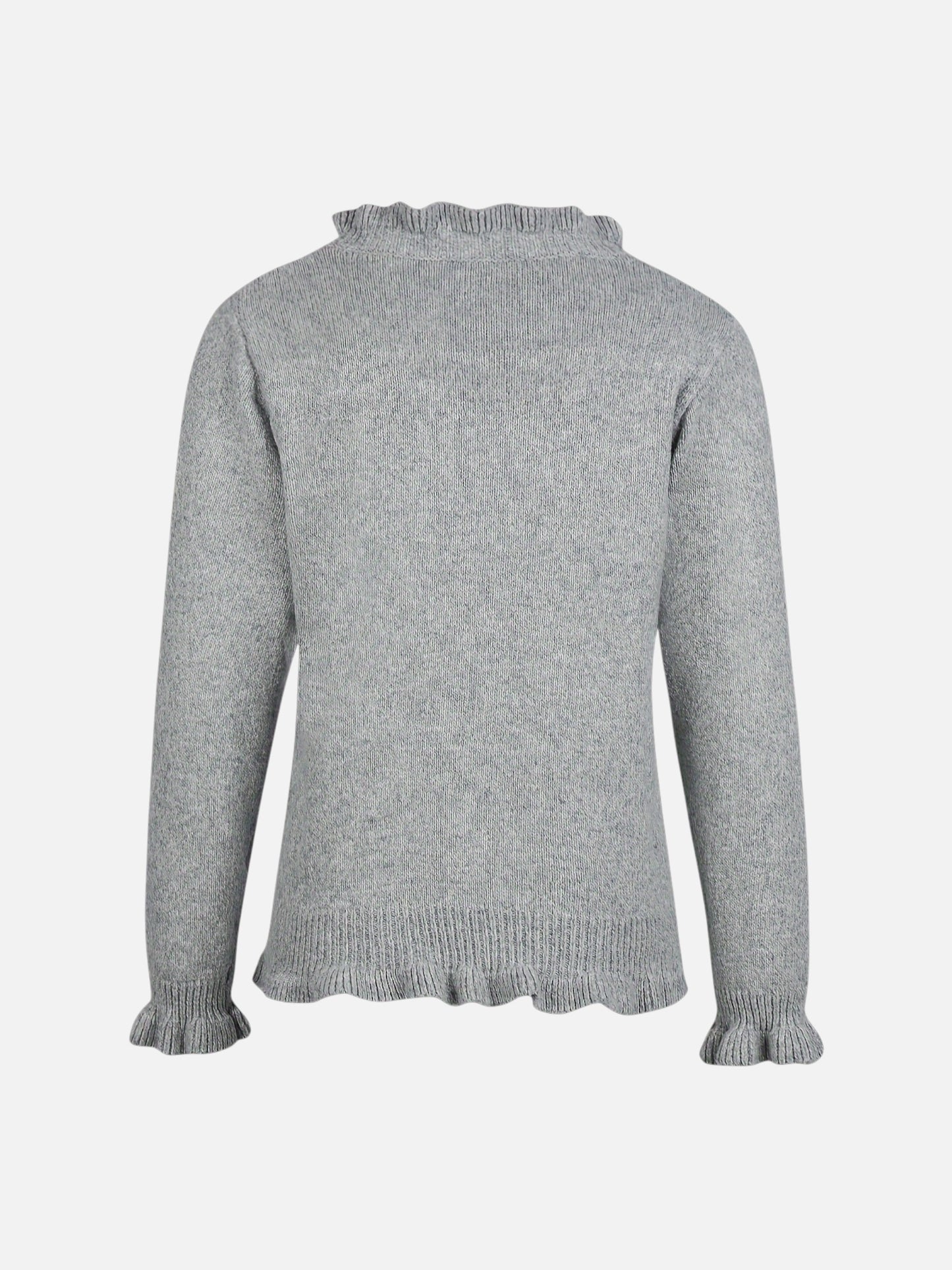 Montviro | Women’s Pearl Button Frill Knit Cardigan