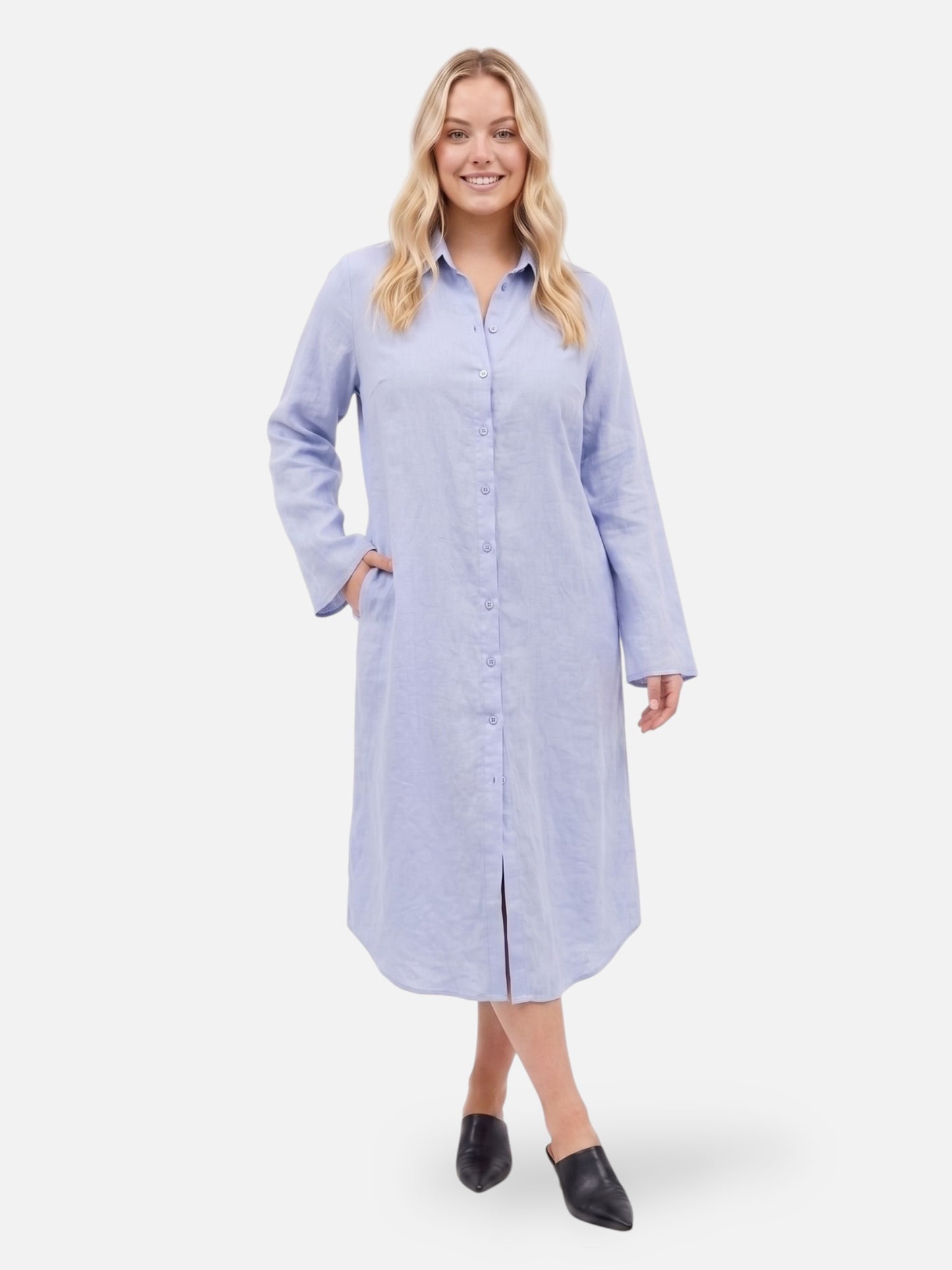 Montviro | Women’s Long Sleeve Shirt Maxi Dress – Timeless Style