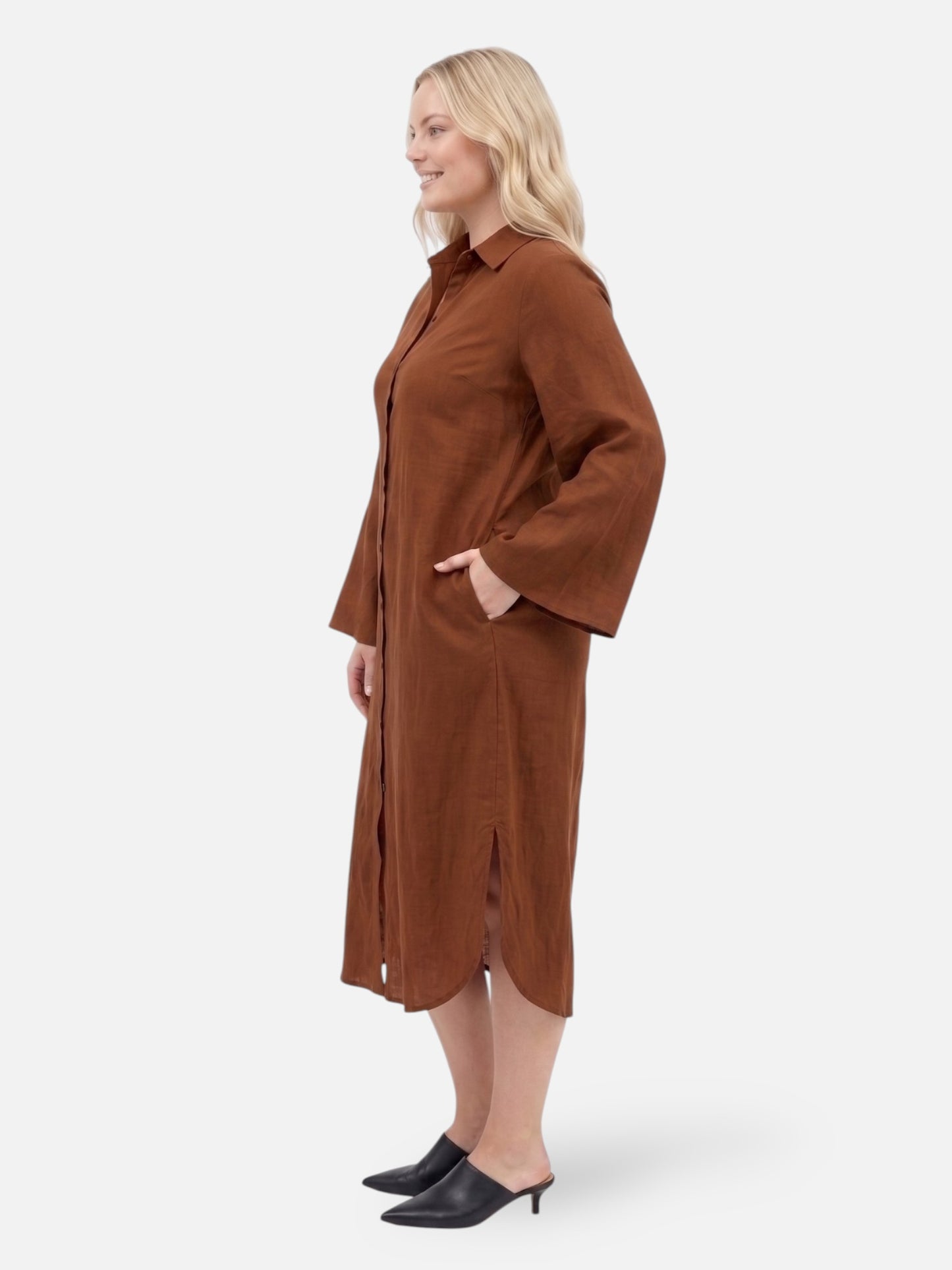 Montviro | Women’s Long Sleeve Shirt Maxi Dress – Timeless Style