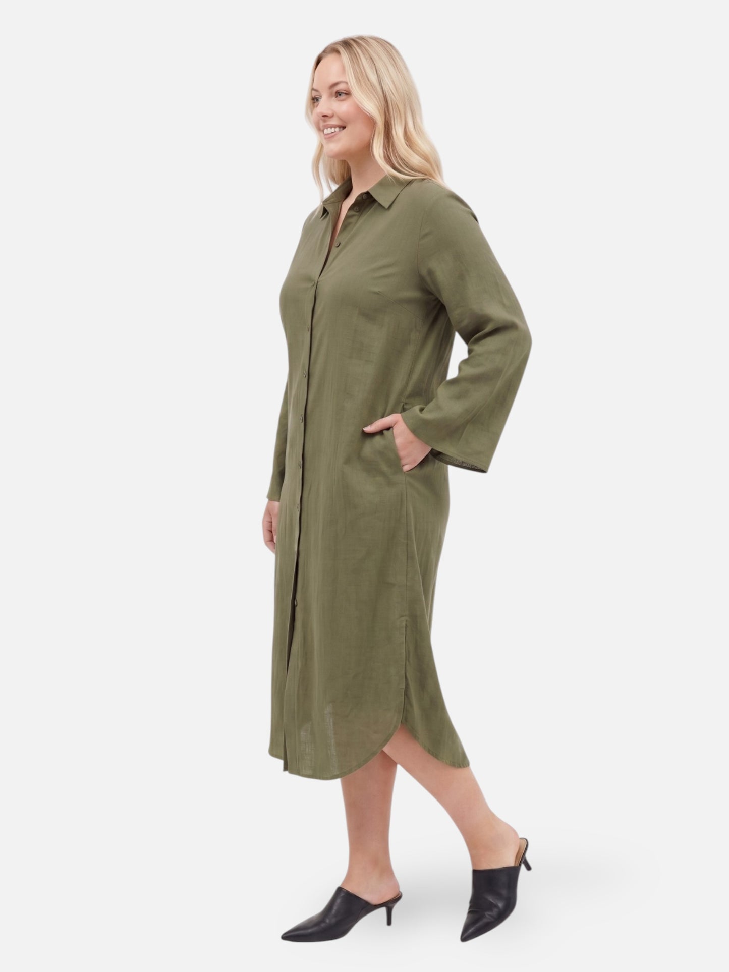 Montviro | Women’s Long Sleeve Shirt Maxi Dress – Timeless Style
