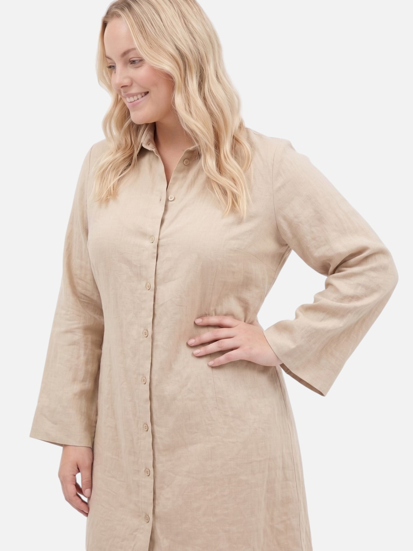 Montviro | Women’s Long Sleeve Shirt Maxi Dress – Timeless Style