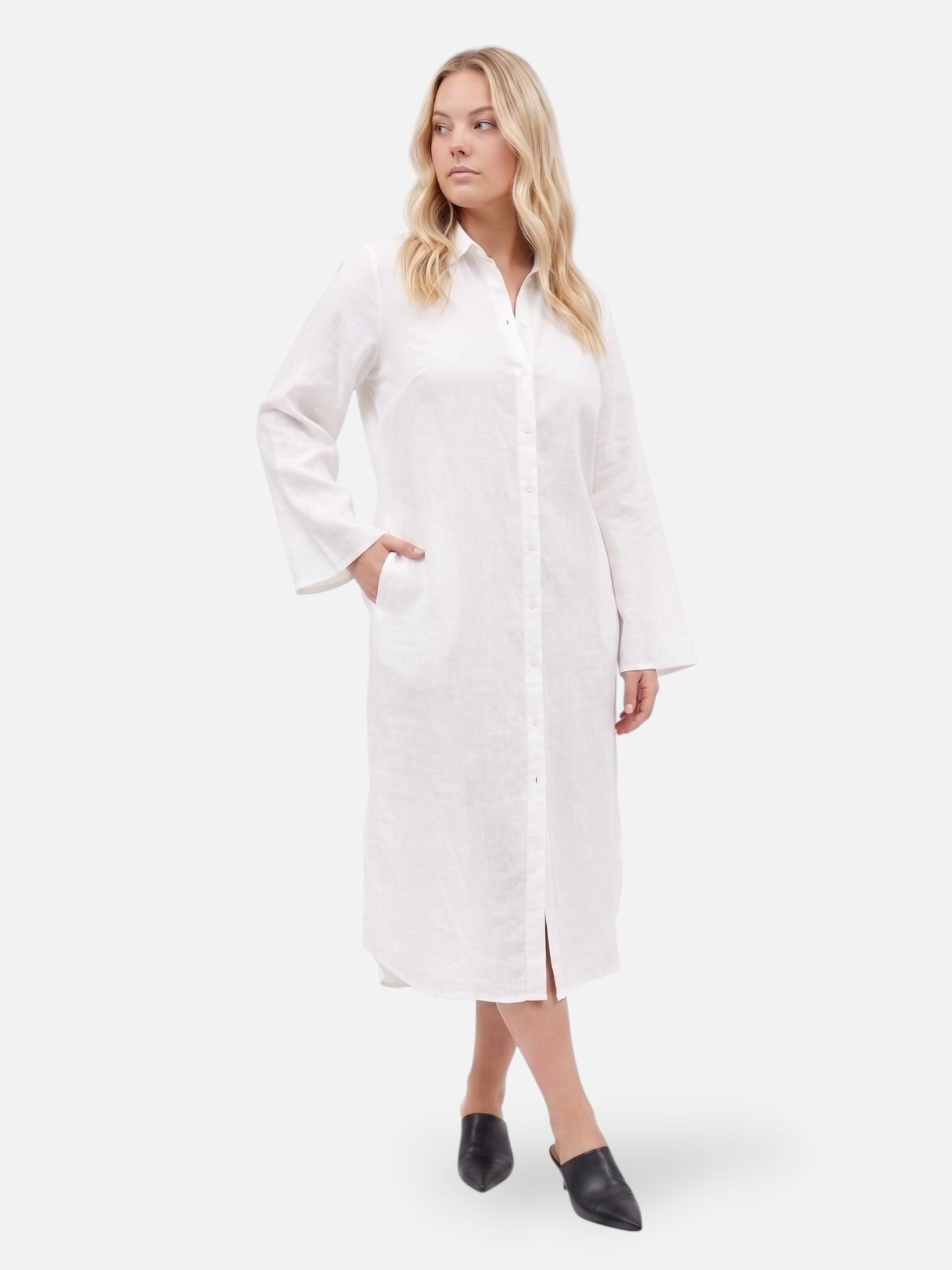 Montviro | Women’s Long Sleeve Shirt Maxi Dress – Timeless Style
