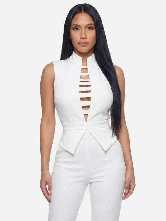 Montviro | Women’s Cut-Out Vest Set – Modern Statement Elegance