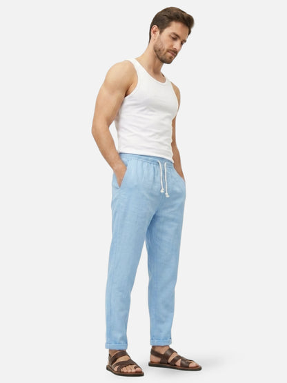 Montviro | Men’s Linen Blend Trousers – Coastal Summer Style