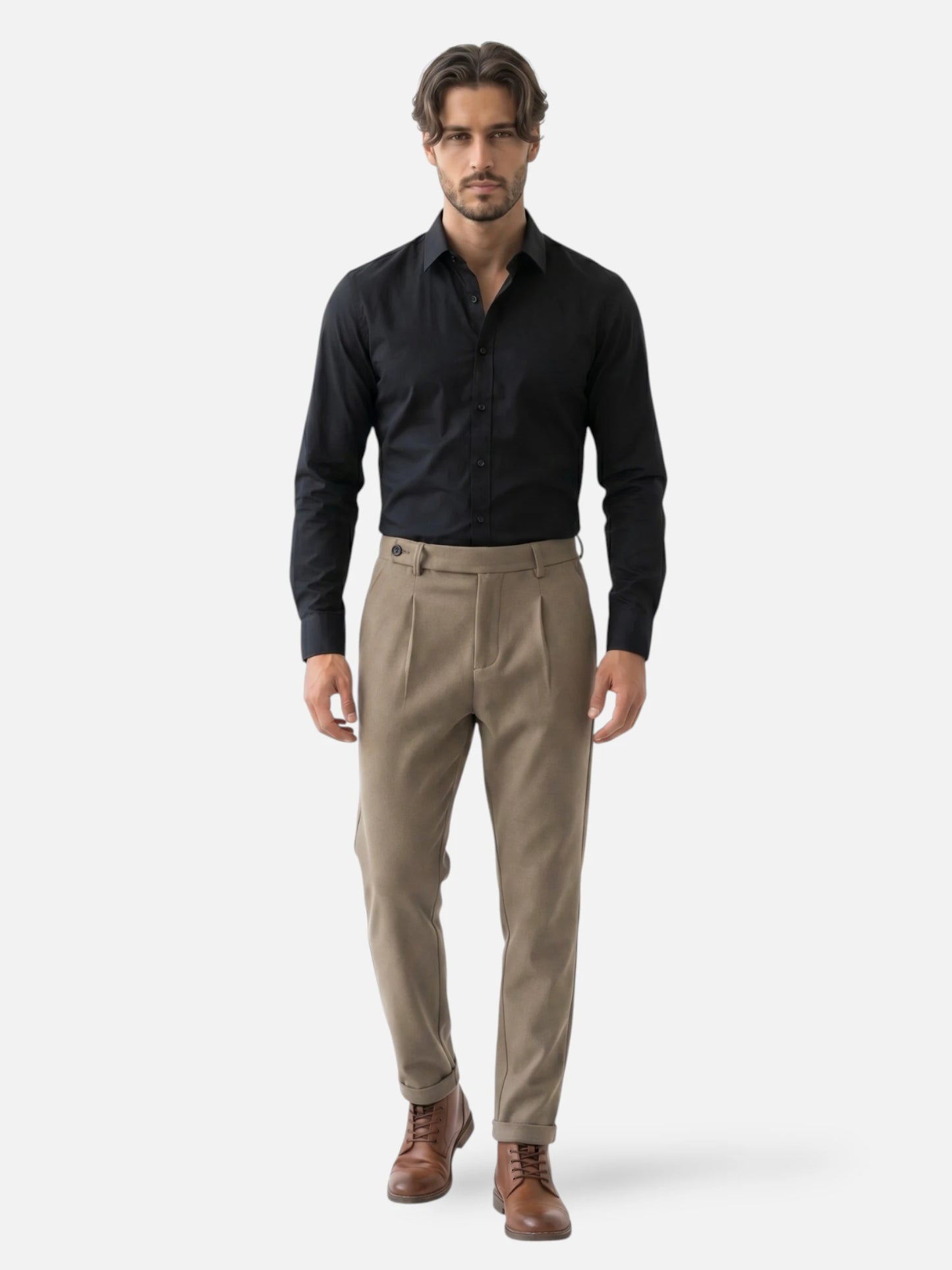 Montviro | Men’s Wool Blend Trousers – Refined Tailored Elegance