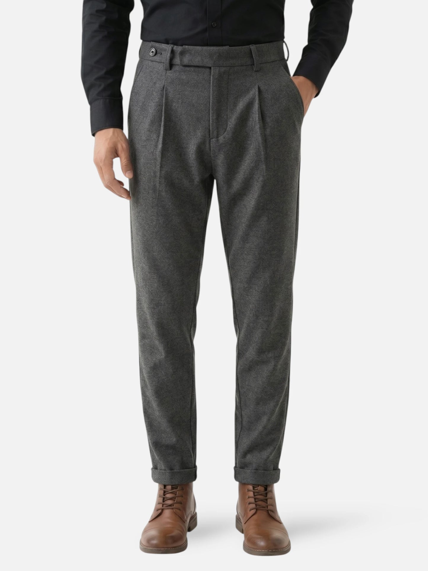 Montviro | Men’s Wool Blend Trousers – Refined Tailored Elegance