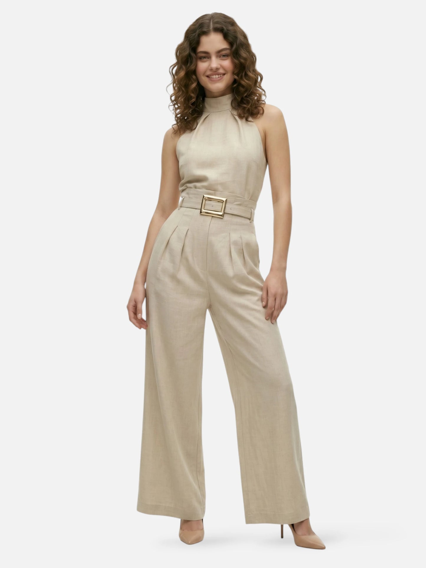 Montviro | Women’s Pleated Vest & Wide-Leg Co-Ord Set – Modern Sophistication