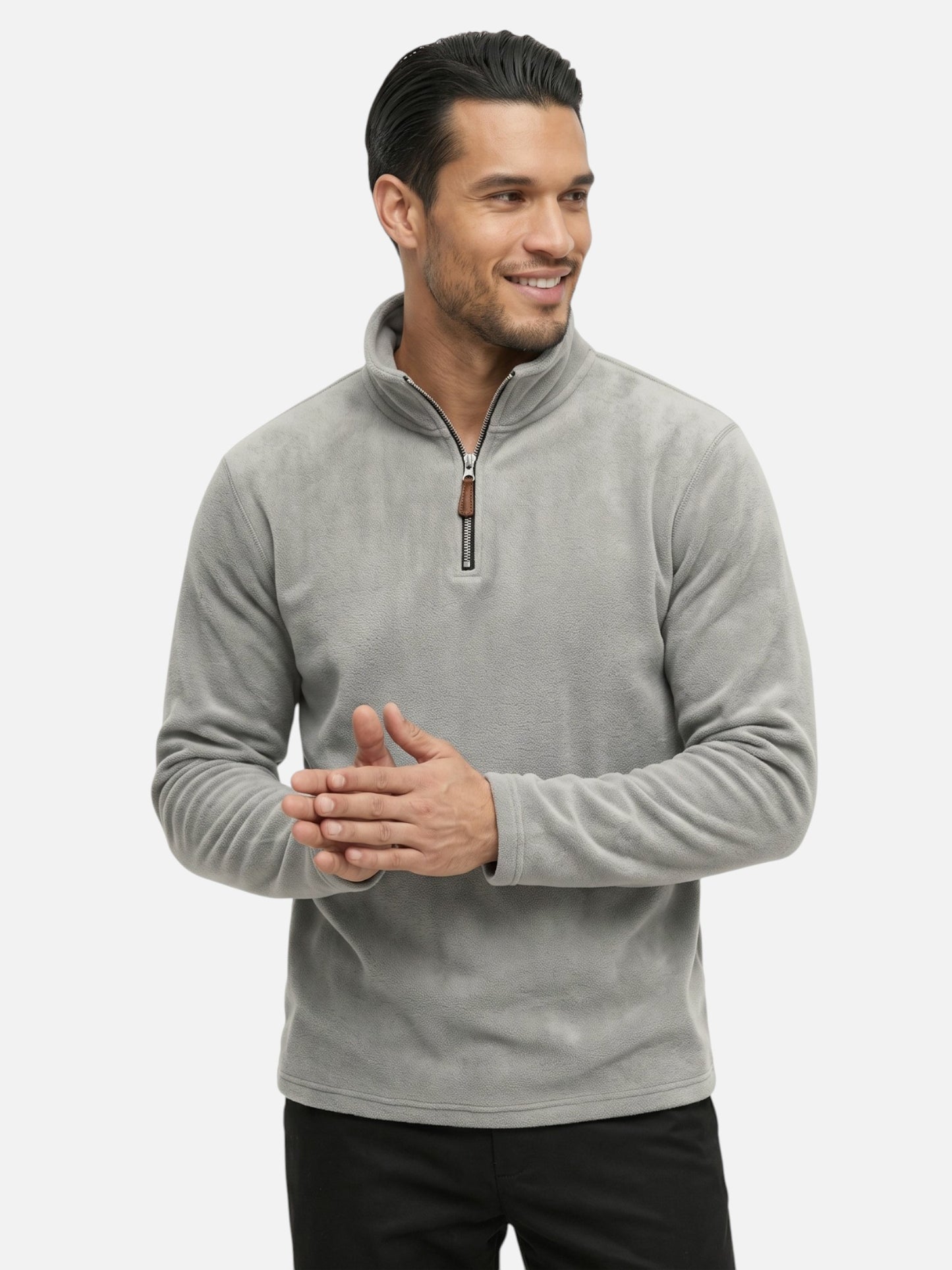 Montviro | Men's Fleece-Lined Quarter-Zip Jumper – Winter Warmth