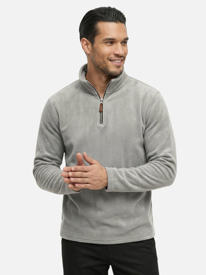 Montviro | Men's Fleece-Lined Quarter-Zip Jumper – Winter Warmth