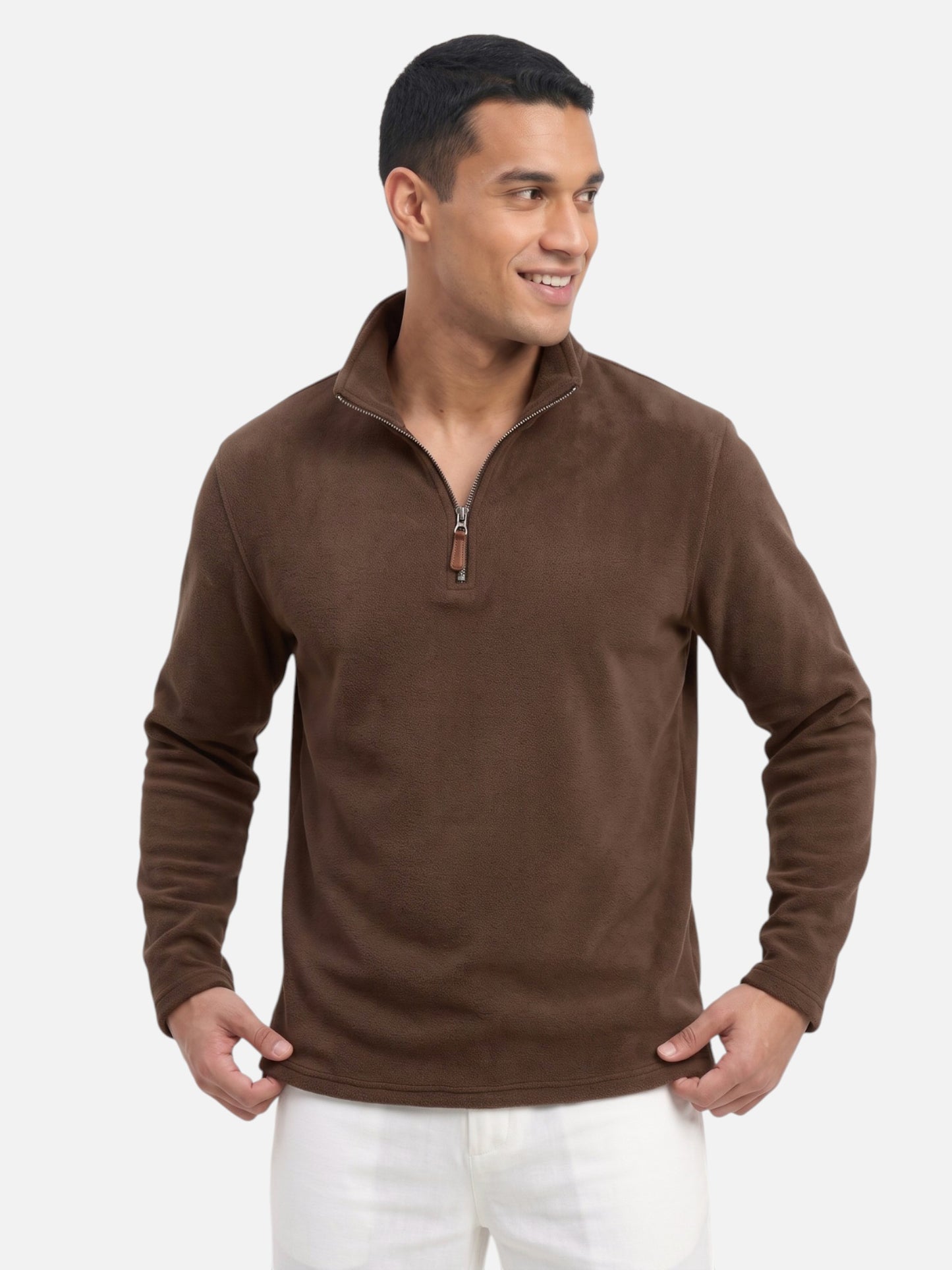 Montviro | Men's Fleece-Lined Quarter-Zip Jumper – Winter Warmth