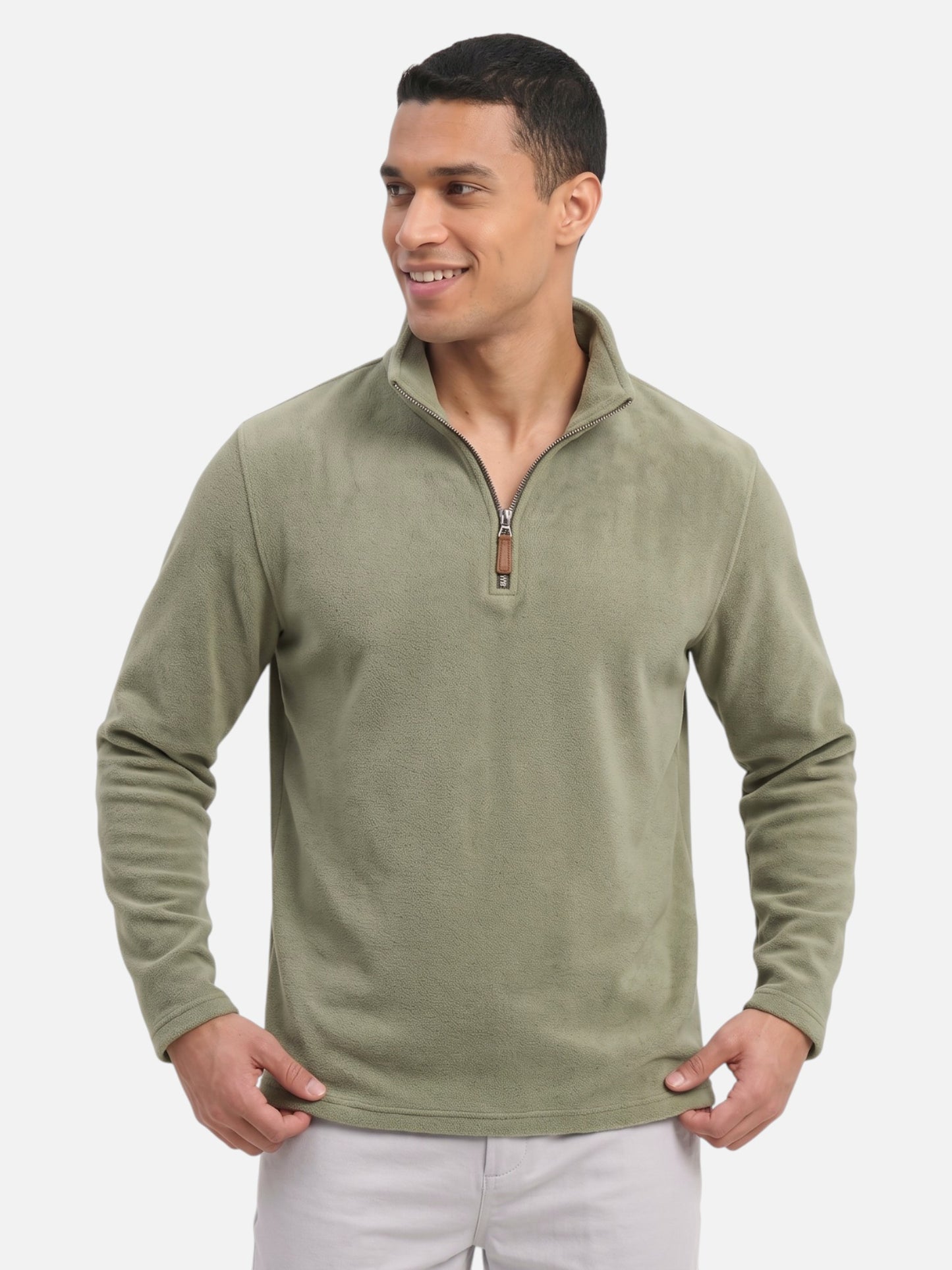 Montviro | Men's Fleece-Lined Quarter-Zip Jumper – Winter Warmth
