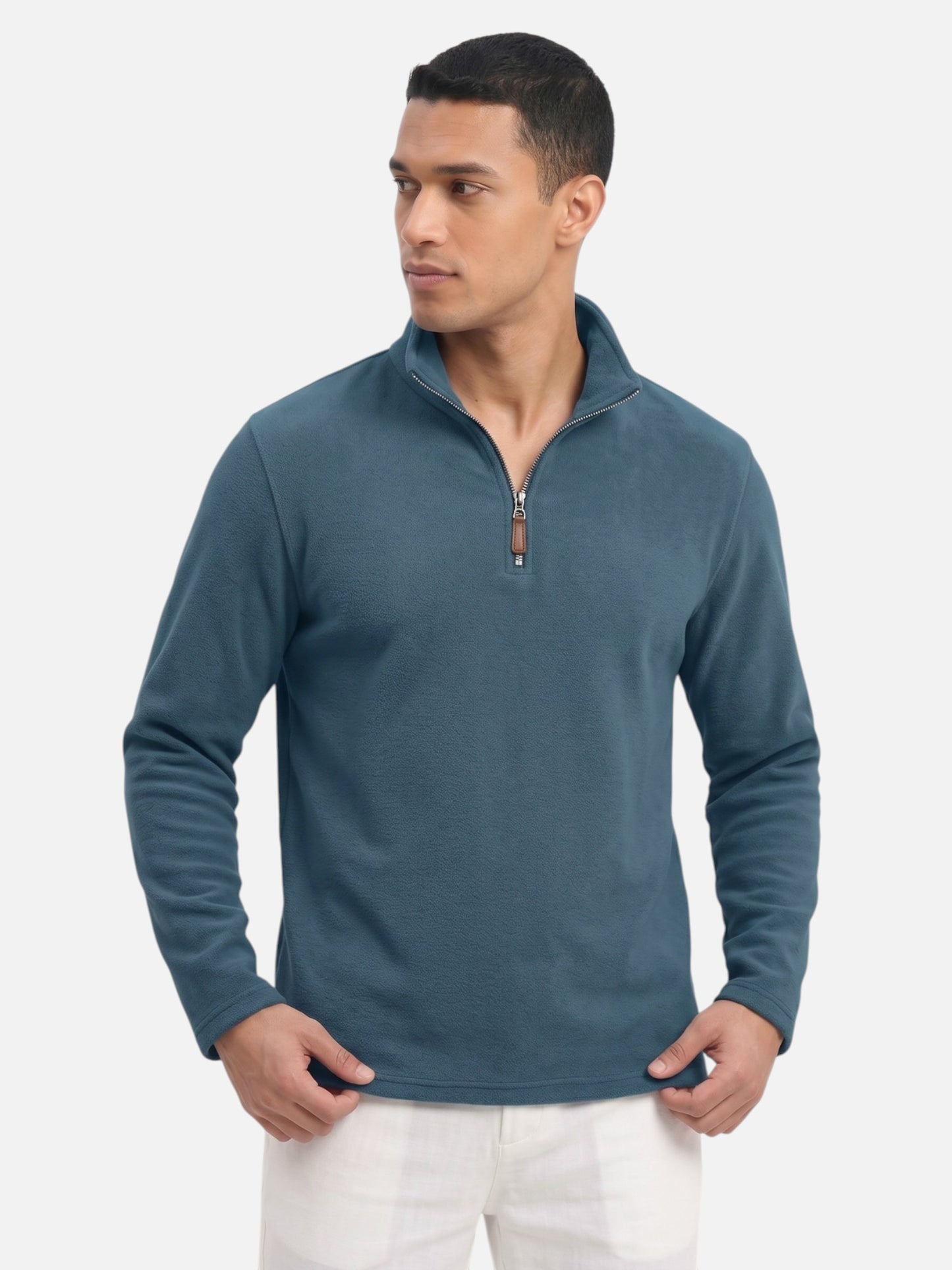 Montviro | Men's Fleece-Lined Quarter-Zip Jumper – Winter Warmth