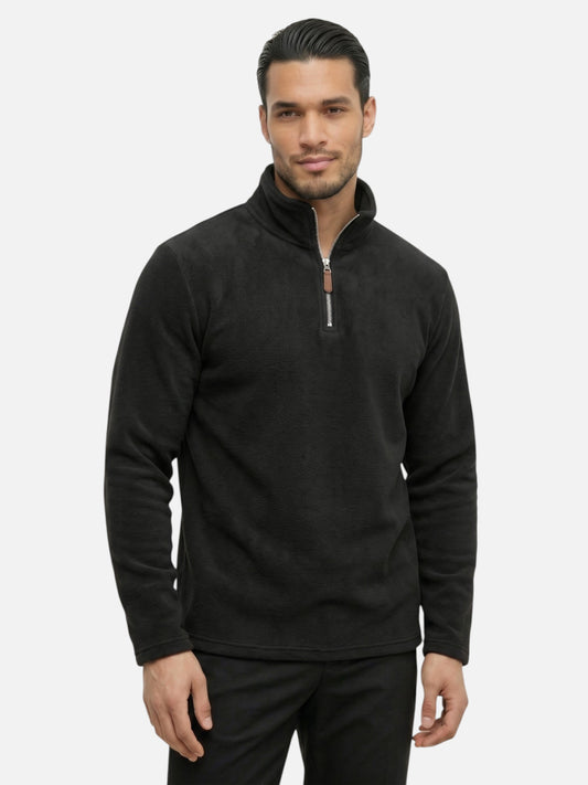 Montviro | Men's Fleece-Lined Quarter-Zip Jumper – Winter Warmth