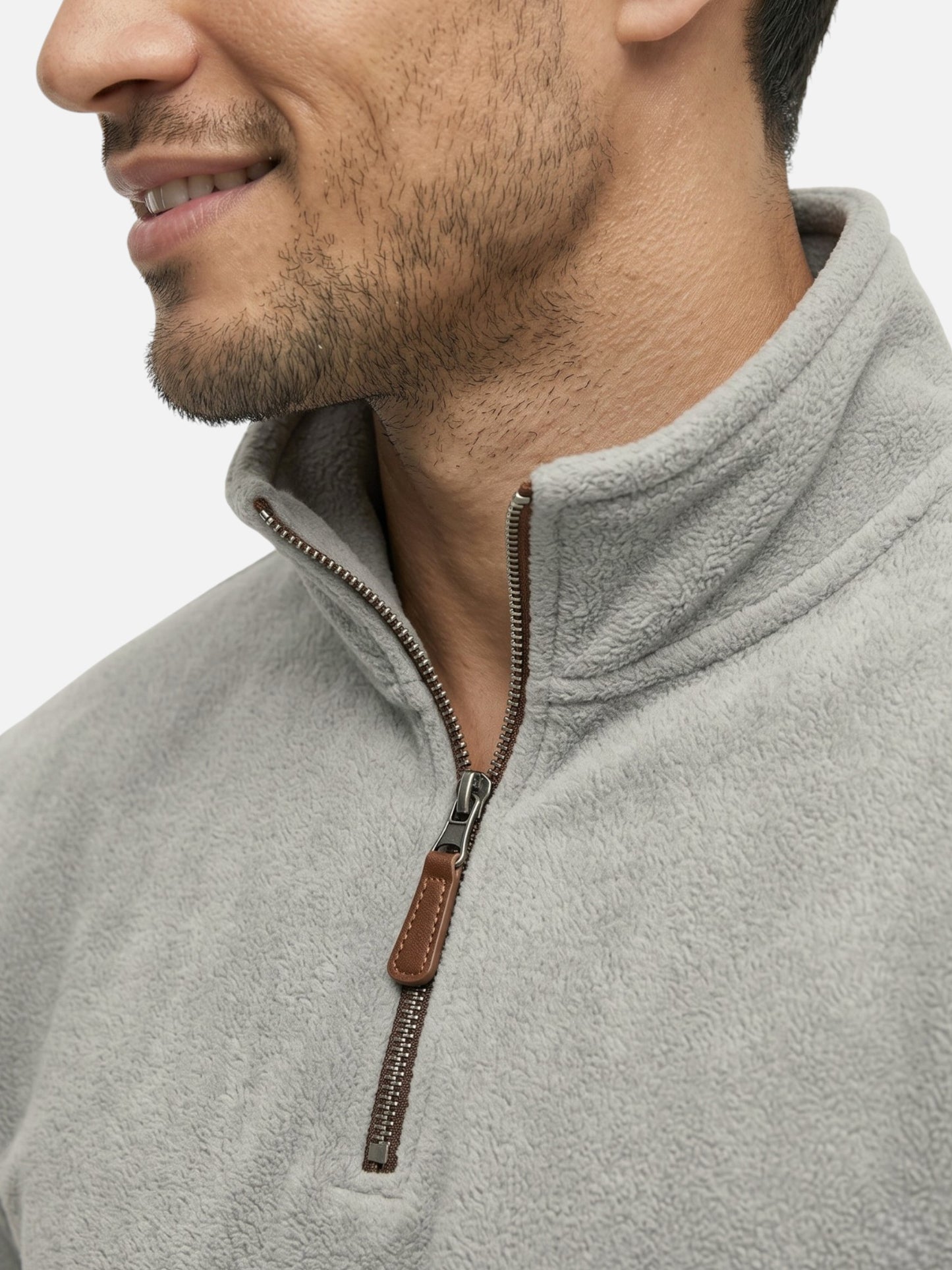 Montviro | Men's Fleece-Lined Quarter-Zip Jumper – Winter Warmth