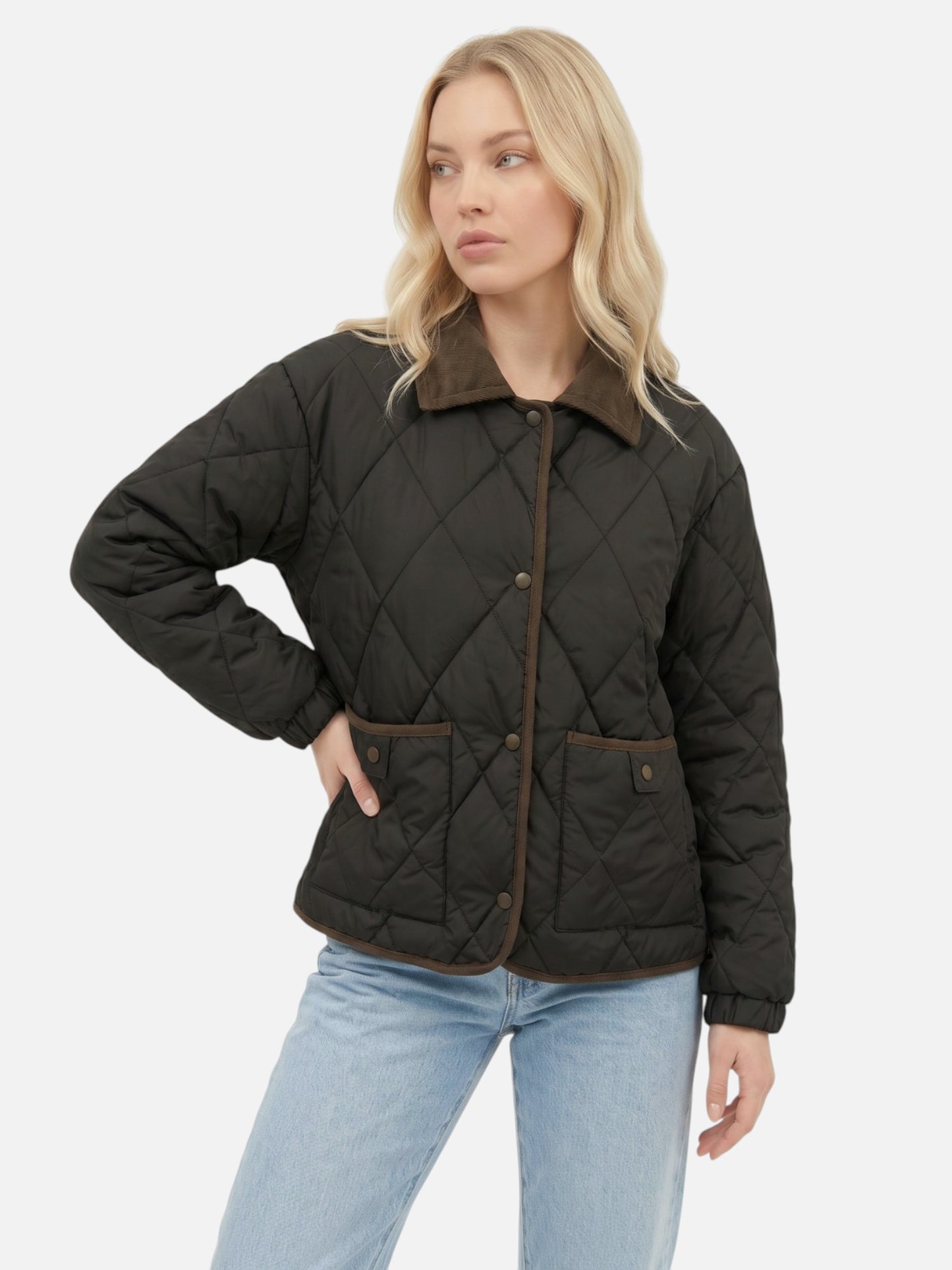 Montviro | Women's Diamond Quilted Puffer Jacket – Winter Warmth