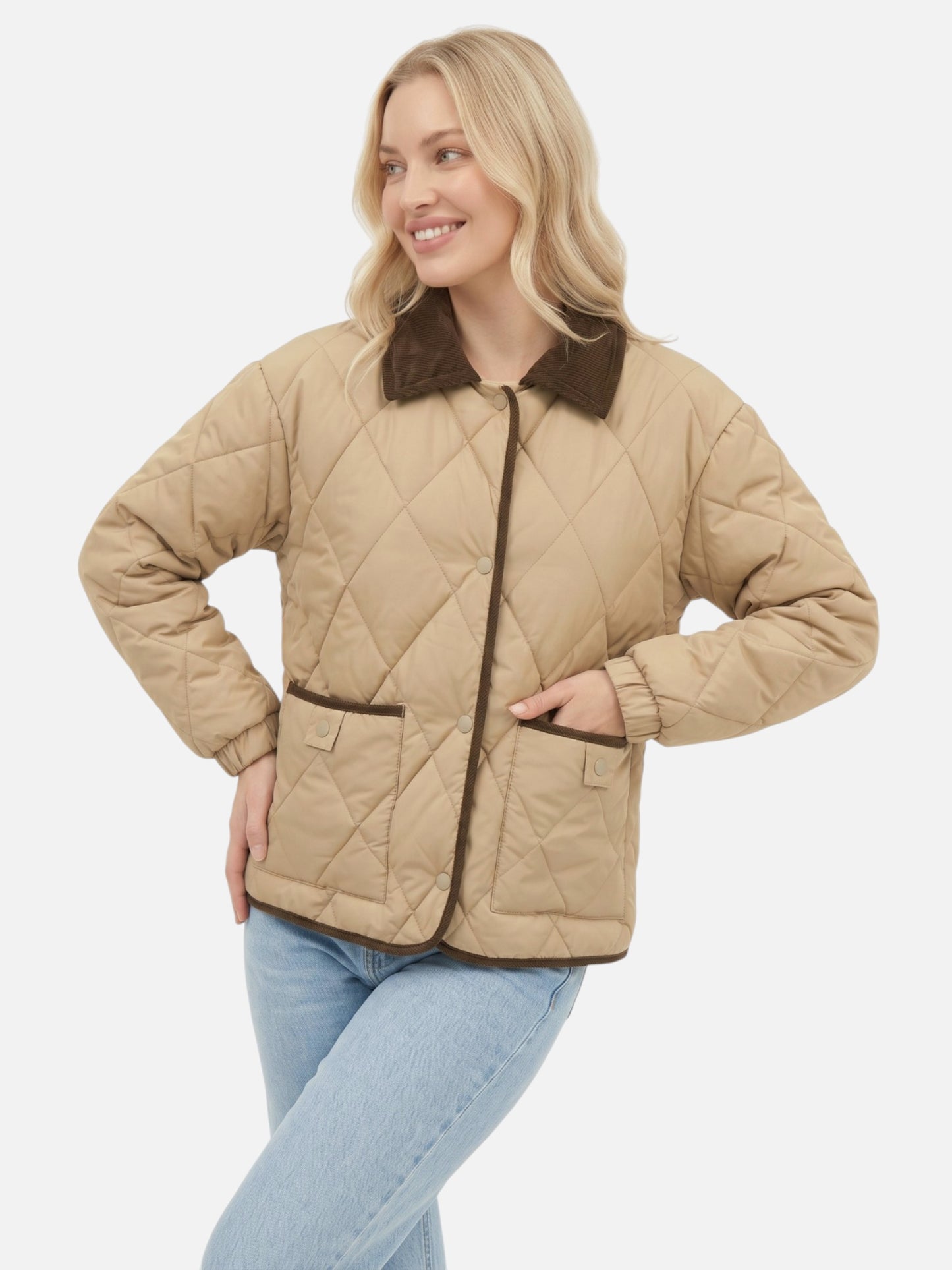 Montviro | Women's Diamond Quilted Puffer Jacket – Winter Warmth