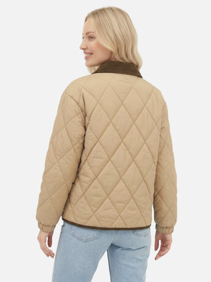 Montviro | Women's Diamond Quilted Puffer Jacket – Winter Warmth